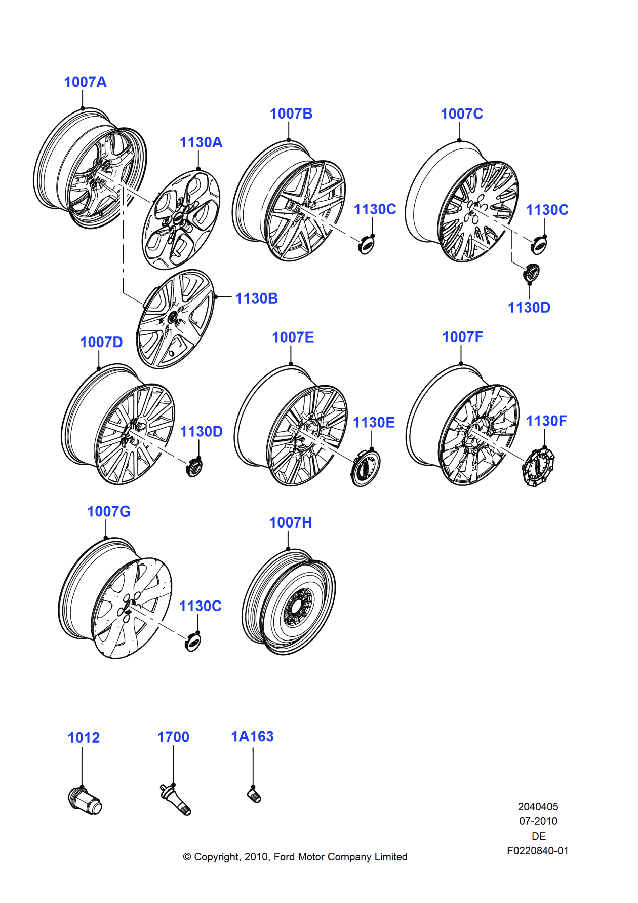Ford AE5Z-1130-DCP Cover - Wheel