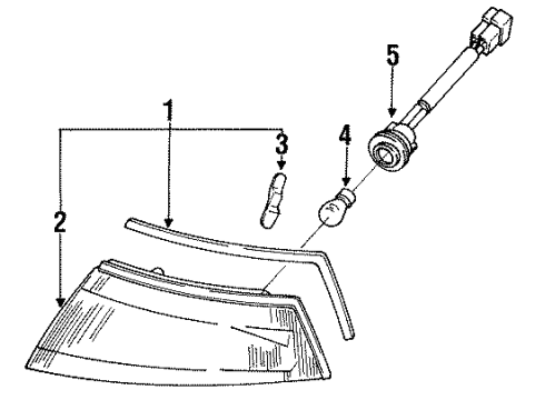Ford F3KY13201A Parking Lamp Assy, Driver Side