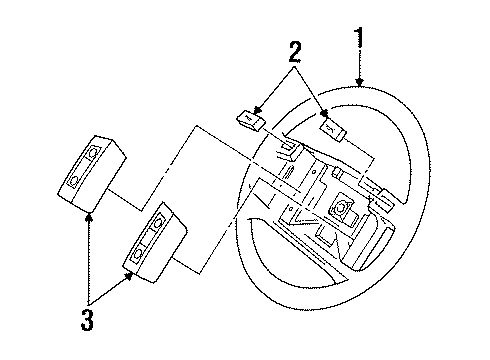 Ford F4AZ3600G Steering Wheel