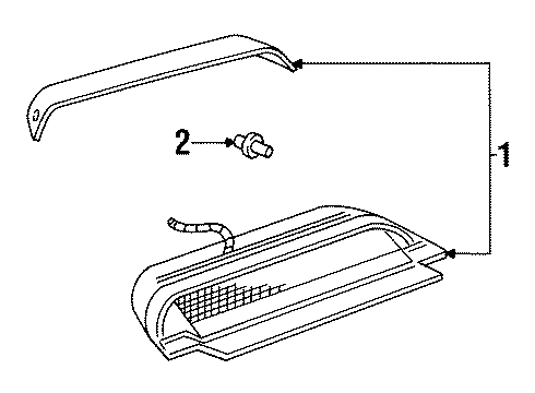 Ford F5RZ13A613B High Mount Lamp, Rear