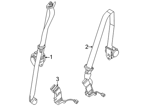 Ford -W718402-S451X Center Seat Belt Lower Bolt