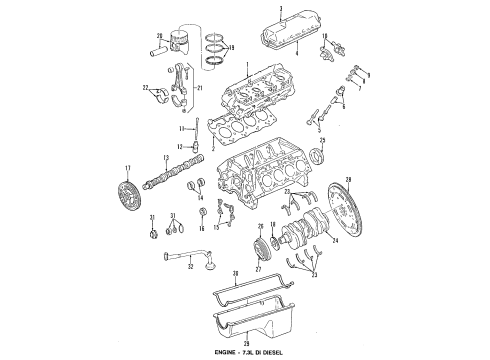 Ford F4TZ-6E078-BBB Lower Gasket Kit