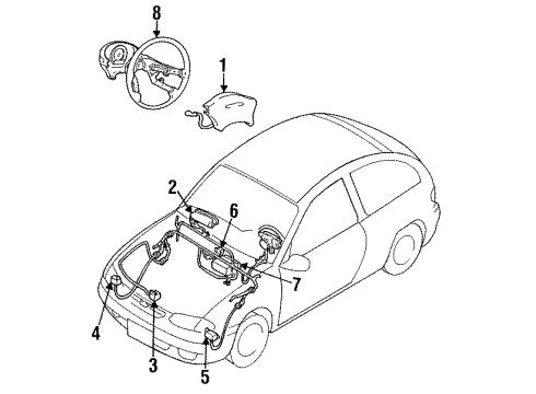 Ford F4BZ-14B005-A Impact Sensor, Driver Side