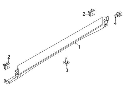 Ford -W720747-S439 Rocker Molding Clip