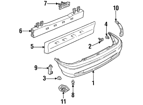 Ford F4BZ17K835A Bumper Cover, Rear