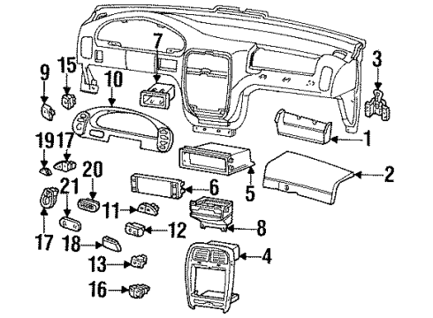 Ford F6XZ12044D70AAB Cluster Panel
