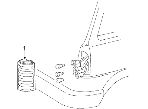 Ford E99Z13404BB Tail Lamp Assembly, Rear Passenger Side