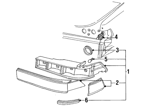 Ford E8PZ-13411-A Socket & Wire, Rear