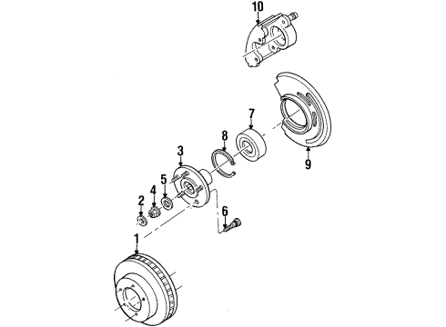 Ford YF5Z-2B120-AA Caliper, Passenger Side