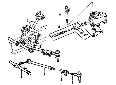 Ford E8UZ3304B Outer Tie Rod