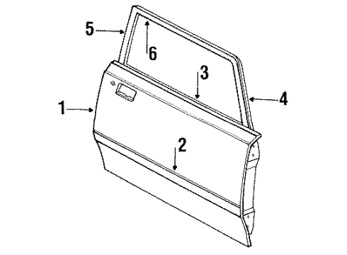 Ford EOVY5420555A Frame Molding, Driver Side