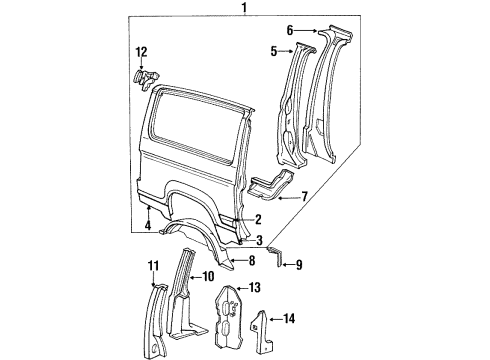 Ford E4TZ-9841051-B Filler, Rear Driver Side