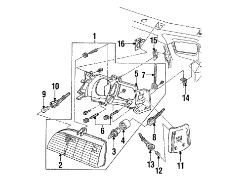 Ford E6DZ15A201C Side Marker Lamp, Passenger Side