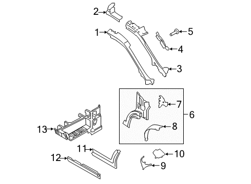 Ford CK4Z-16D186-A Lower Reinforcement, Passenger Side