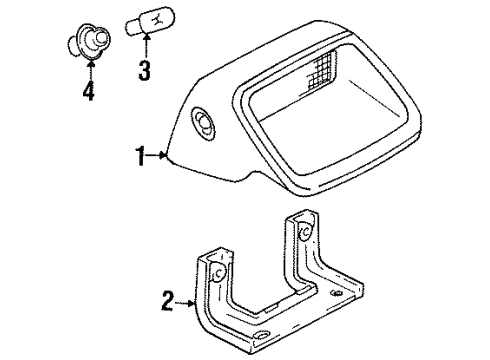 Ford F7CZ-13A613-AAA High Mount Lamp, Rear