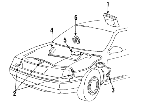 Ford F34Y54043B13A Driver Inflator Module