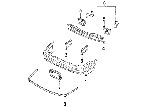 Ford F2CZ-17757-A Bumper Cover, Front
