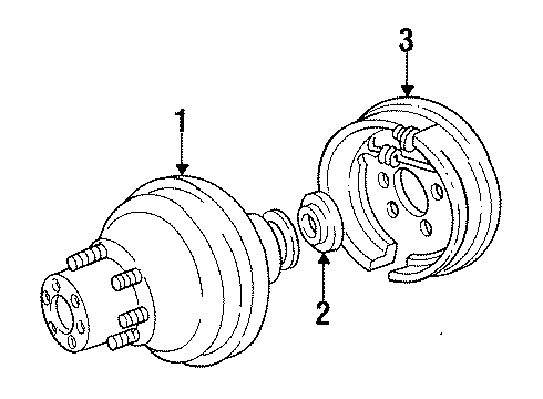 Ford 1C2Z-2V261-FA Wheel Cylinder, Rear Driver Side