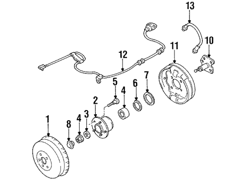 Ford F3XY4A053A Spindle, Rear