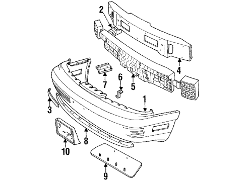 Ford E9SZ17C947A Bumper Cover Support, Front