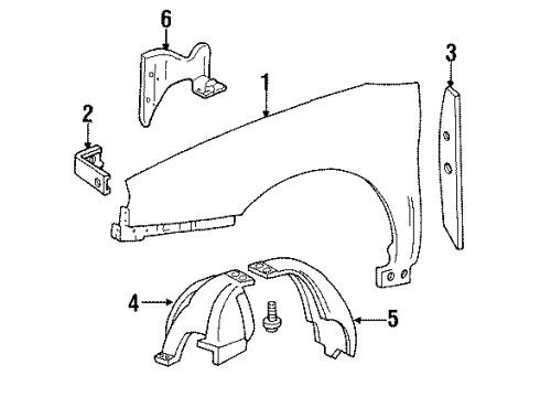 Ford F6DZ-16006-A Fender, Front Driver Side