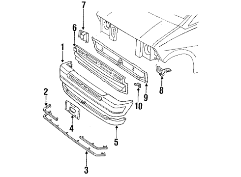 Ford F19Z17626A Valance Panel, Front