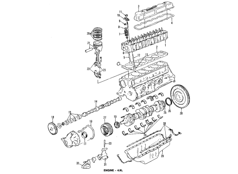 Ford E8TZ6E078C Overhaul Gasket Set, Lower