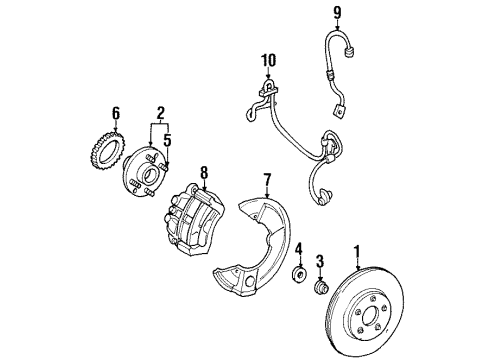 Ford F58Z-2B120-D Caliper Assembly, Passenger Side