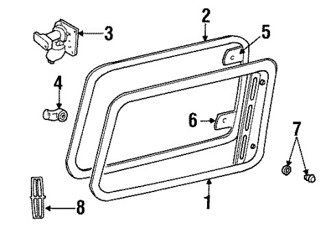 Ford F85Z-7829701-AA Quarter Glass, Driver Side