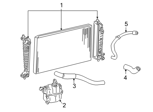 2005 Mercury Monterey Radiator & Components Diagram