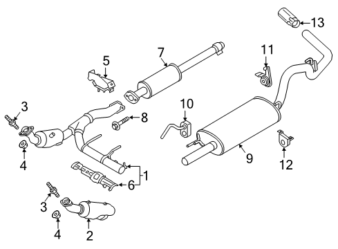 2019 Ford F-150 Exhaust Components Diagram