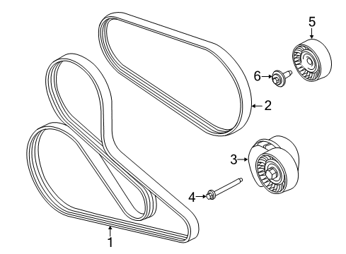 2022 Ford Mustang Belts & Pulleys Diagram