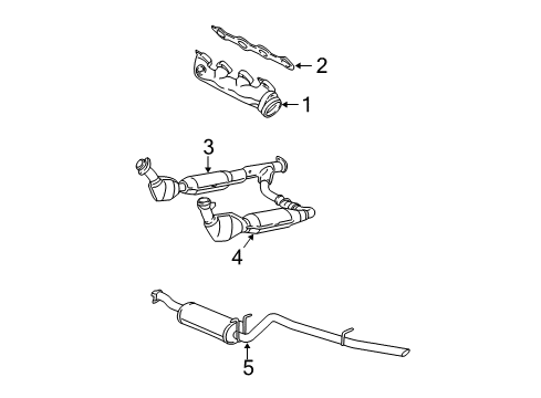 2004 Ford F-150 Heritage Exhaust Components Diagram