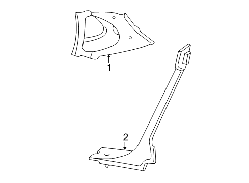 2000 Mercury Sable Interior Trim - Quarter Panels Diagram