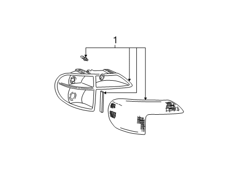 1999 Ford Explorer Park & Side Marker Lamps Diagram