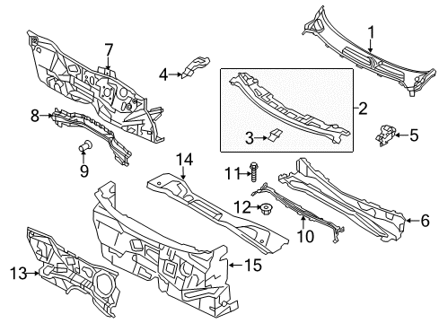 2019 Ford Fiesta Cowl Diagram