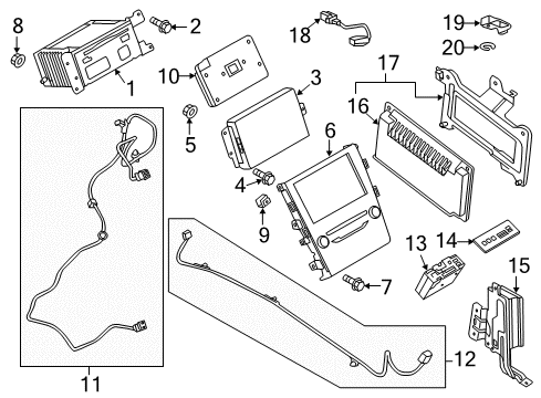 2014 Ford Fusion A/C & Heater Control Units Diagram