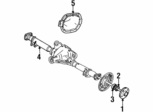 1997 Ford Crown Victoria Axle Housing - Rear Diagram