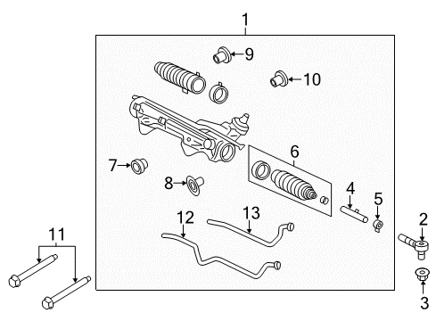 2012 Lincoln Navigator Steering Column & Wheel, Steering Gear & Linkage Diagram