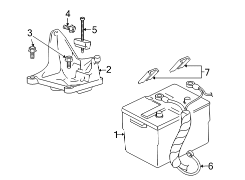 2005 Ford Crown Victoria Battery Cable Diagram for 5W1Z-14300-BB