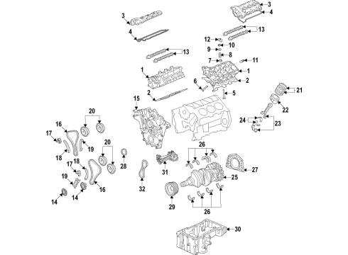 2022 Lincoln Aviator Timing Cover Gasket Diagram for FT4Z-6020-A