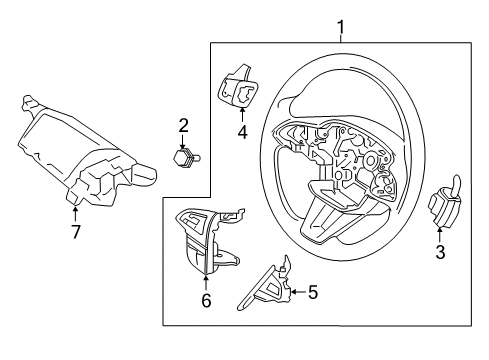 2018 Ford Escape Steering Wheel Diagram for GJ5Z-3600-DC