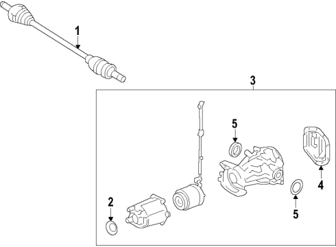 2018 Ford Police Interceptor Utility Rear Axle, Differential, Drive Axles, Propeller Shaft Diagram