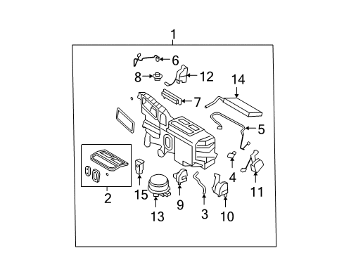 2010 Ford Edge A/C Evaporator Components Diagram