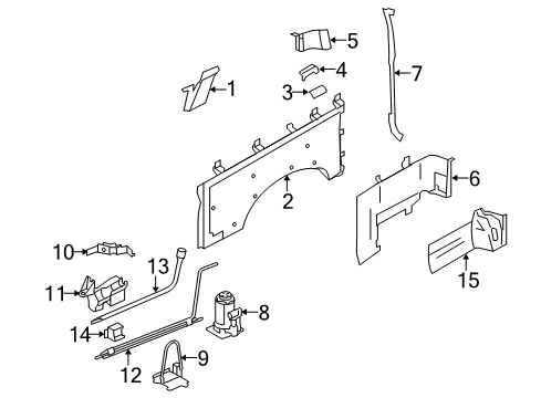 2013 Ford E-250 Interior Trim - Side Panel Diagram