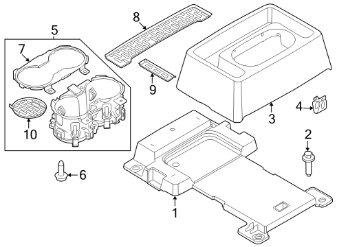 2021 Lincoln Aviator Front Console, Rear Console Diagram