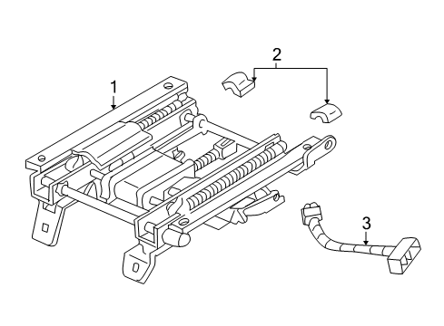 2001 Ford Explorer Sport Seat Support Rear Cover, Driver Side Diagram for F57Z-1361748-C