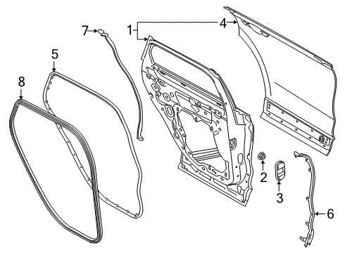 2021 Lincoln Corsair Door & Components Diagram