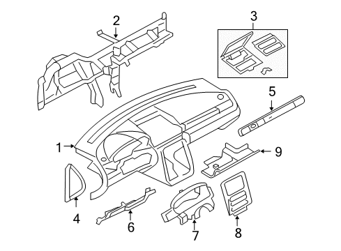 2009 Ford Taurus X Instrument Panel Diagram