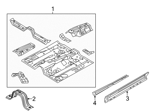 2010 Lincoln MKZ Front Floor Pan Diagram for 7E5Z-5411135-A
